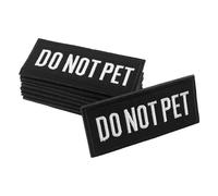 Healeved 8pcs Embroidered Service Dog Vest Patches with Do Not Pet Training ID Labels for Pet Harness Security Officer Assistance Working Dogs