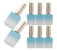 Healeved 8Pcs Empty Nail Polish Bottles 11.7Ml Glass Refillable Containers with Brush Caps for Nail Art Sample and Professional Manicure Use