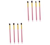 Healeved 8pcs Eyeshadow Brush Set Soft Horse Hair Makeup Tool for Blending and Application Travel-friendly Cosmetic Kit and Gold for Eyeshadow Lip Eye Blush and Foundation