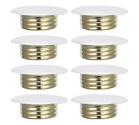 Healeved 8pcs Fire Sprinkler Head Covers Plate White Iron Flat Sprinkler Cover Concealed Design for Homes and Commercial Spaces Featuring High Temperature Resistance and Quick Fire Response