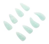 Healeved 8pcs Guzheng Finger Picks Nail Protectors for Practice and Performance, Sturdy Reusable Resin Material, Light Green, Suitable for Ages 8-15 above Young Musicians