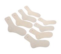 Healeved 8pcs Hand Knit Sock Form Wooden Sock Blockers for Knitting Wood Professional Beginners Khaki Smooth Natural Touch Seamless Surface Home Use