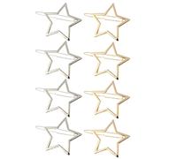 Healeved 8pcs Hollow Star Hair Clips for Women Smooth Fashion Hair Barrettes for Daily Use