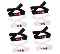 Healeved 8pcs Japanese Style Samurai Headband Sports Headbands for Chefs Ninjas and Cheerleaders Comfortable Versatile Hair Accessories for Events and Training