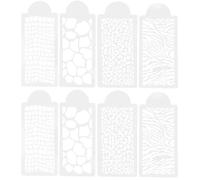 Healeved 8pcs Leopard Print Cake Decoration Templates DIY Cake Lace Stencils Set for Baking Handmade Decorative Printing Tools for Home Kitchen