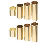 Healeved 8pcs Metal Slide Bar 2.76/2.36/1.97/1.1inch - Finger Knuckle Set for Electric Guitar - Guitar Slides with Smooth Surface for Rock Bass Player