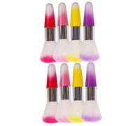 Healeved 8pcs Multi-function Makeup Brush for Nail Art and Cosmetic Application Lightweight Portable Nail Cleaning and Blush Brushes for Travel and Daily Use
