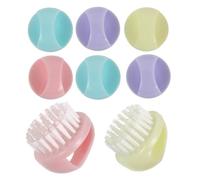 Healeved 8pcs Nail Cleaning Brush Set for Hands and Feet, Lightweight Plastic and Nylon Manicure Tool with Soft Bristles, Portable and Multifunctional for Salon and At-home DIY Nail Care