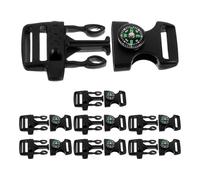Healeved 8pcs Paracord Bracelet Buckle Replaceable Bracelet Buckles Compass Fire Starter Whistle Space-saving for Backpacker Hiker Camping and Hiking Survival Tool