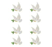 Healeved 8pcs Peace Dove Brooch Pins Set Metal Lapel Pins for Women Men Shirt and Hat Decoration Peace Ornament Suitable for Celebration