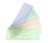 Healeved 8pcs Reading Tracking Rulers Highlight Strips PVC Reduce Visual Stress Reading Efficiency Assorted Color for Students and Adults Classroom Use Random Color