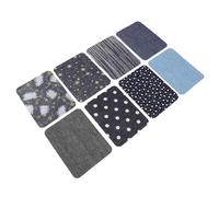Healeved 8Pcs Rectangular Embroidered Iron-On Patches 9.5×12.5Cm for Jackets DIY Sewing Appliques Clothes Repair Decorative Craft