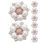 Healeved 8pcs Rhinestone Buttons Covers - Detachable Clear Crystal Jewelry - Decorative Cufflinks Buttons For Men Women Dress Suit Cuff Tux Shirt Accessories