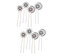Healeved 8pcs Rhinestone Star Hair Forks for Women Vintage Moon Star Hair Elegant Bridal for Weddings and Special Occasions