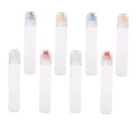 Healeved 8Pcs Sauce Squeeze Bottles with Silicone Valve Portable Travel Condiment Dispensers for Ketchup Mustard Salad Dressings Random Colors and Reusable for Home and Random Color