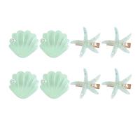 Healeved 8pcs Shell Hairpin Headdress Hairpin 1.77x1.57x0.63in Alloy Plastic Clips Will Not Hurt Hair Easy to Match Daily Wear Festival Party Hairstyle