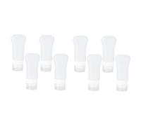 Healeved 8pcs Silicone Travel Bottles with for Easy Storage Refillable Makeup Container for Lotions Skin Care Supplies and Toiletries Leakproof Design White