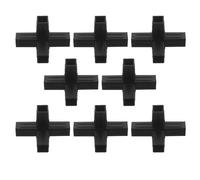 Healeved 8pcs Square Tube Connector Fitting for Pipes Plastic Four-Way Corner Joint with Vertical Design Pipe Elbow Fittings for Air Conditioner Frame and DIY Furniture Assembly