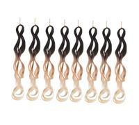 Healeved 8pcs Synthetic Fiber Dreadlock Wig Braided Crochet Hair Extensions for Women Soft Locs Party Wear