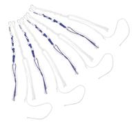 Healeved 8pcs Tzitzit Tassels with Stainless Steel Clips for Jewish Prayer Shawls Unisex Fringe Accessories for Synagogue Garments and Torah Observance Sephardic Knot Tying