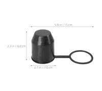 Healeved 8pcs Universal Trailer Ball Protector Cover for Trailer Coupling Caps and Trucks, Black Pvc Material, Reduces Outdoor Aging and Stone Impact, Suitable for Rv Towing and Highways