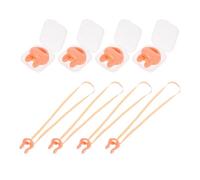 Healeved 8pcs Waterproof Silicone Swimming Nose Clips with Strap Soft Emulsion Nose Protector for Swim Training and Competition Swimming Accessories