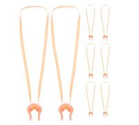 Healeved 8pcs Waterproof Swimming Nose Clips with Soft Emulsion Silicone and Adjustable Strap Swim Nose Protector for Training and Competition Swimming Accessories