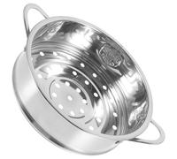 Healeved 9 Inch Stainless Steel Steamer Basket with Dual Handles Food Steamer Pan Insert for Dumplings Buns and Fish Cooking Kitchen Use