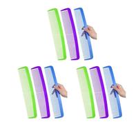 Healeved 9 Pcs Giant Comb Prop Oversized Funny Hair Accessory for Halloween Carnival Parties Unique Decorative Prank Favors Green Blue and Purple