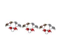 Healeved 9 pcs Halloween Bat Wings Hairband Fancy Bat Headband for Women Party Costume Accessories Random Gold Silver Red Colors Random Color