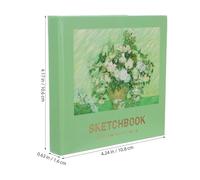 Healeved 96 Sheets Portable Mini Sketchbook, Small Portable Sketchbook, Square Light Green Hardcover, 10.80x10.60x1.60cm, Blank Pages for Artists and Hobbyists, Gifting, Art Journey