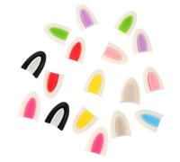 Healeved 9pairs Resin Bunny Ear Charms for DIY Jewelry Making and Crafting Cartoon Animal Ear Accessories for Hair Clips Phone Case Decoration and Stuffed Doll Embellishments