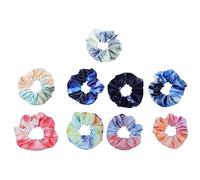 Healeved 9pcs Hidden Pocket Hair Scrunchies Elastic Zipper Hair Ties for Women Classic Design Versatile Colors for All Hairstyles Occasions