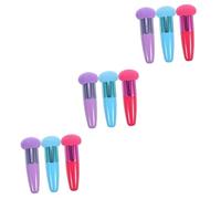 Healeved 9pcs Mushroom Head Shaped Concealer Sponge for Dark Circles Powder Puff Makeup Sponges Brush Lollipop Brush Synthetic Hair Pu Pouch Random Color