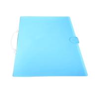 Healeved A3 Art Portfolio Case with Handle 30-Page Blue Plastic Binder Sleeves Folder for Diamond Art Storage and Drawing Paper Carrying