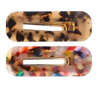 Healeved Acetate Sheet Hair Clips Chic Hair Barrettes Assorted Colour for Teens 2pcs Stylish Accessories for Parties and Putting on Makeup for Fine
