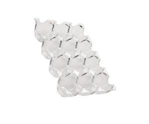 Healeved Acrylic Egg Tray 12 Grid Design Refrigerator Freezer Egg Storage Container Prevent Cracking Pantry Fridge