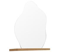 Healeved Acrylic Frameless Makeup Mirror with Wooden Frame Rectangular High-definition Mirror Surface for Desk and Countertop Use