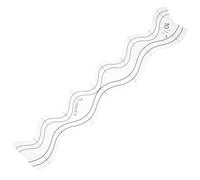 Healeved Acrylic Quilting Ruler 1/4 Inch Wave Edge Quilting Template for Sewing Machine with Scale for Patchwork and Piecing Crafts