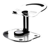 Healeved Adjustable Acrylic Tablet Stand Foldable Lightweight Desktop Tablet Holder with 360 Degree Rotating Swivel for Office and Home Use