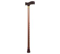 Healeved Adjustable Anti-slip Walking Cane for Elderly and Wounded with Thickened Aluminum Alloy and Wooden Handle, Lightweight Portable Walking Stick for Outdoor Use and Daily Mobility