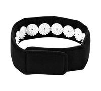 Healeved Adjustable Black Head Acupressure Belt for Muscle Relaxation, Portable Acupuncture Wrap Headband for Scalp Massage and Stress Relief