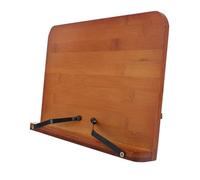 Healeved Adjustable Desktop Reading Stand Book Rack Medium Size Tea Color Clamp Manuscript Holder for Home Office Study