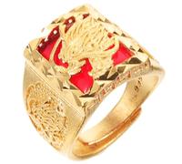 Healeved Adjustable Dragon Ring for Men Copper Band Chinese Style Jewelry Designed for Daily Activities and Social Events