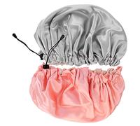 Healeved Adjustable Shower Cap Reversible Women's Hair-drying Hat Satin Sleep Bonnet 2 Pieces