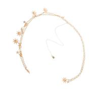 Healeved Adjustable Sun and Moon Waist Chain Belt for Women Lightweight Metal Jewelry Accessory with Sunflower Detail for Jeans Dresses and Formal Wear Golden Finish