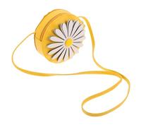 Healeved Adorable Daisy Pattern Crossbody Bag for Little Girls with Soft Pu Material and Lightweight Design, Easy to Store Coins and Small Items, for Kindergarten and Outdoor Play