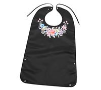 Healeved Adult Feeding Bib for Elderly Women, Sturdy Polyester Dining Protector with Food Catcher, Repeatedly Cleaned and Prevents Dirt, for Mealtime and Mother's Day