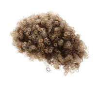 Healeved Afro Curly Ponytail Wig with Bangs, High Puff Voluminous Wavy Hairpiece, Synthetic Drawstring Ponytail for Women Party Cosplay Hair Extensions