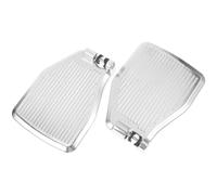 Healeved Aluminum Alloy Elevating Wheelchair Footrest Pedal, Universal Thickened Notched Footplate Replacement Pair for Elderly Mobility Support